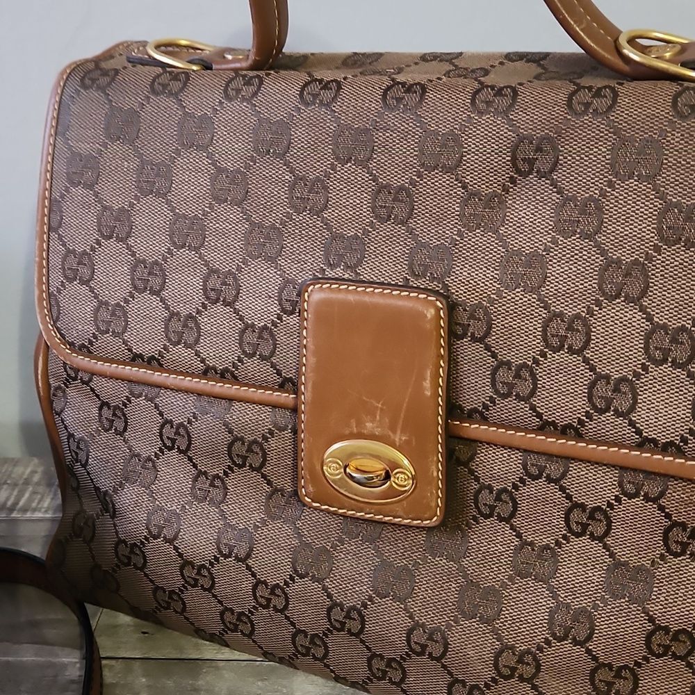 Gucci GG Canvas Tan and Brown Monogram Bag - Picture 14 of 14
